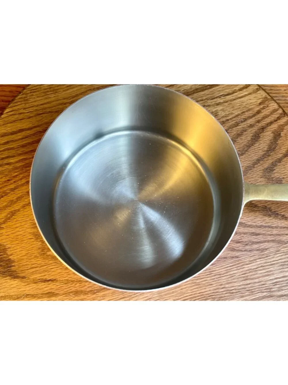 Vintage Paul Revere Ware 2 quart Copper Saucepan With Lid Brass Handles, Bice